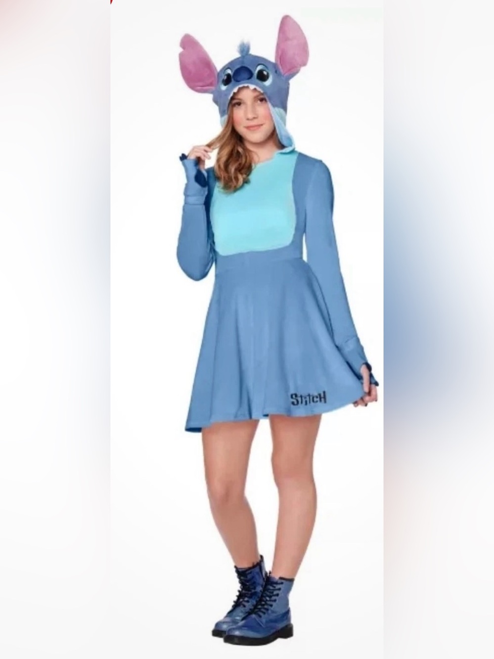 Disney Stitch Spirit Halloween Costume Adult Medium 8-10 Hooded Dress